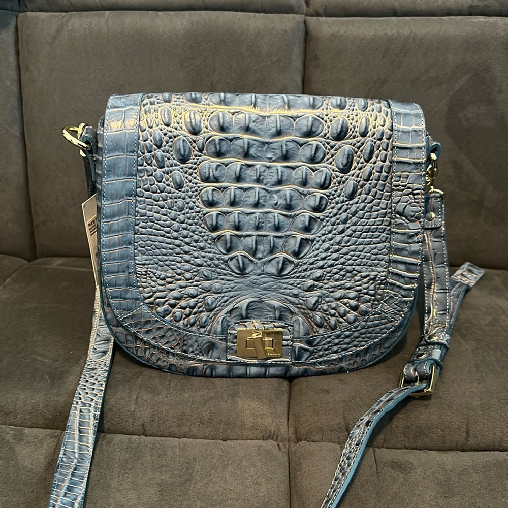 NWT Brahmin Blue Crossbody Bag